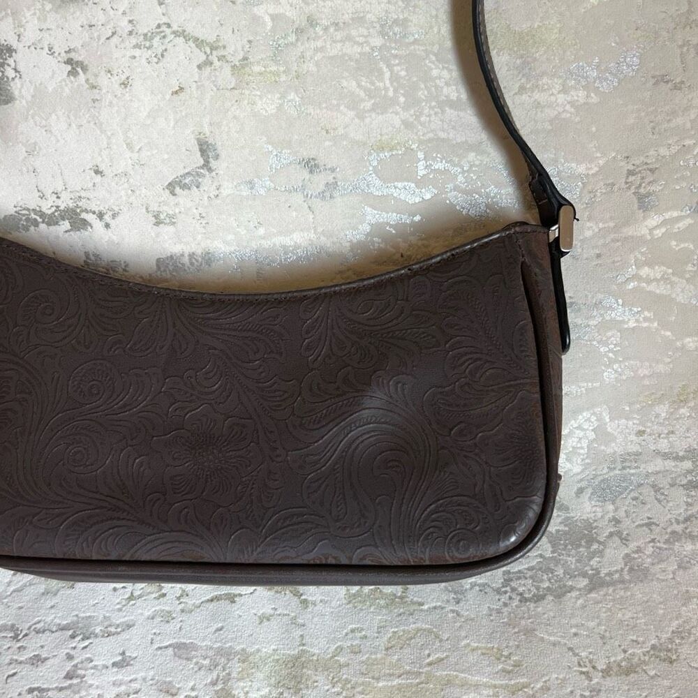 Liz Claiborne Y2K Faux Leather western embossed mini Shoulder bag